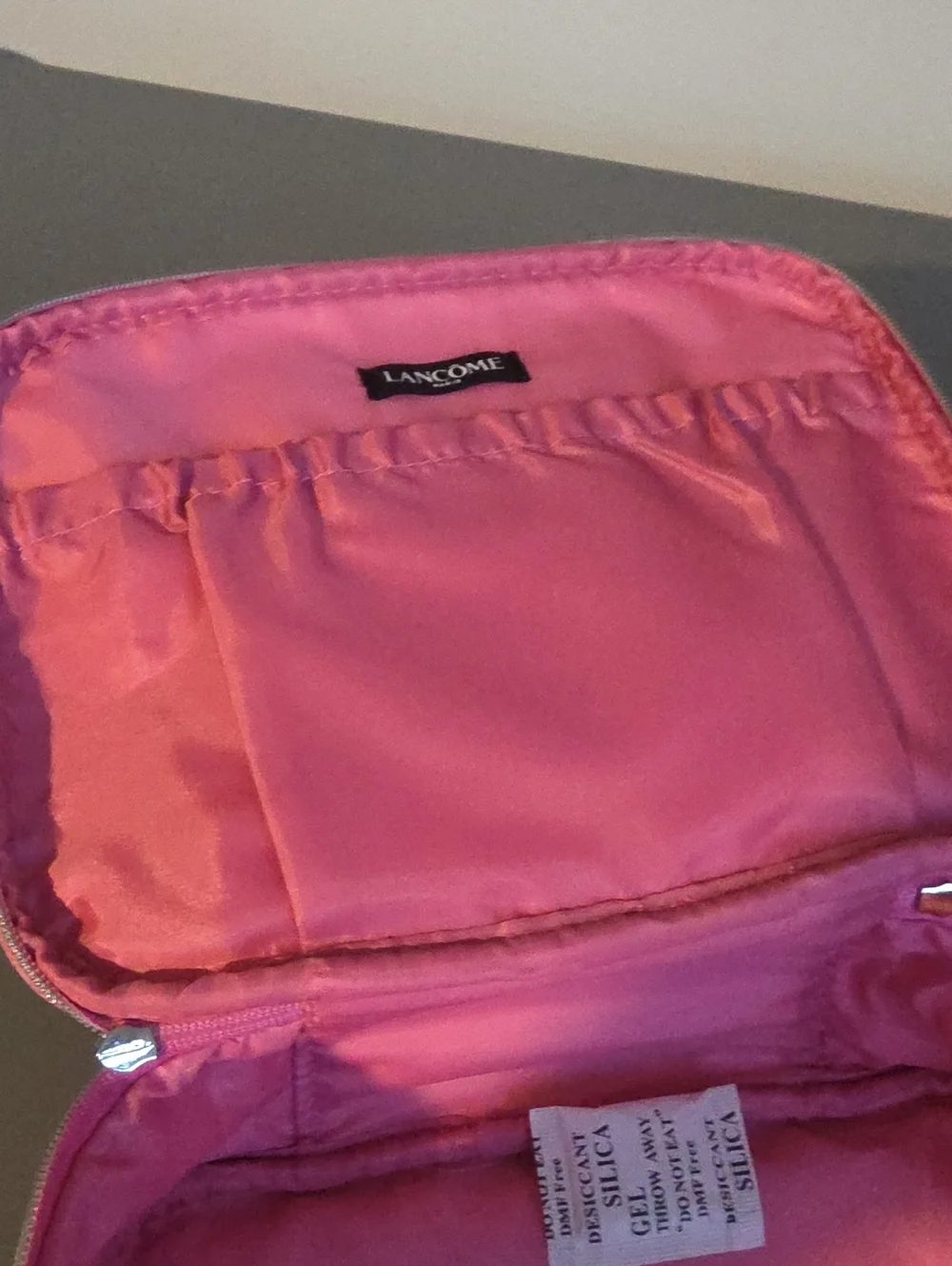 LANCOME NWOT Pink Travel Cosmetic Bag